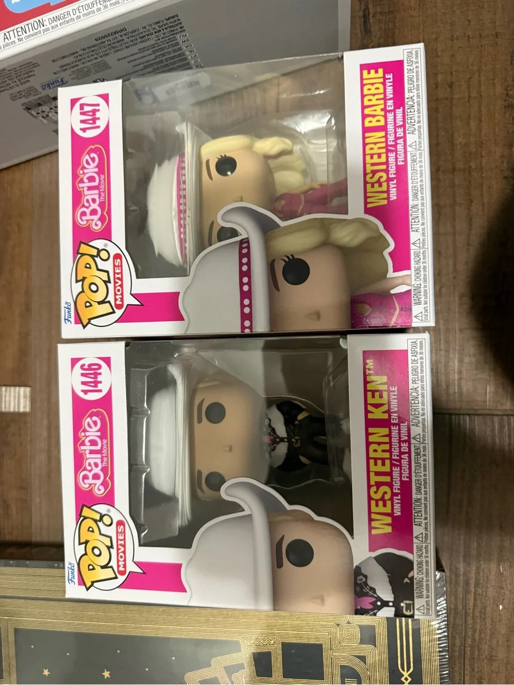 Funko Western Barbie & Ken Vinyl Figures - Pink, White, Blonde